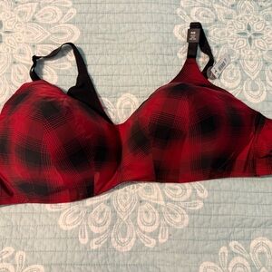 Torrid Red and Black Bra with Elegant Design